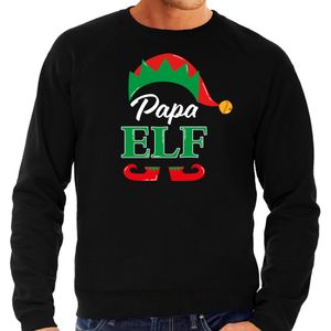 Papa elf foute Kersttrui - zwart - heren - Kerstsweaters / Kerst outfit