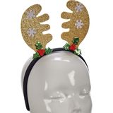 Krist+ kerst diadeems/haarbanden - 2x st - rendier gewei - 22 cm