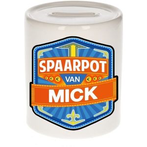 Kinder spaarpot voor Mick - keramiek - naam spaarpotten