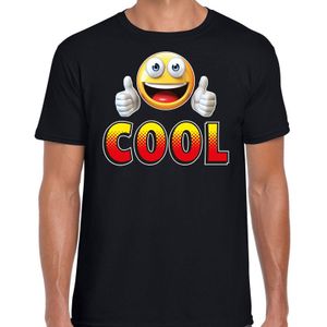 Funny emoticon t-shirt Cool zwart voor heren -  Fun / cadeau shirt