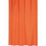 MSV Douchegordijn met ophangstang - uitschuifbaar van 75 tot 125 cm - oranje - 180 x 200 cm - polyester