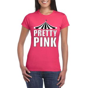 Pretty in Pink shirt roze met witte letters voor dames