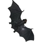 6x stuks horror griezel vleermuis zwart 11,5 cm - Plastic nep vleermuizen - Halloween thema decoratie/accessoires