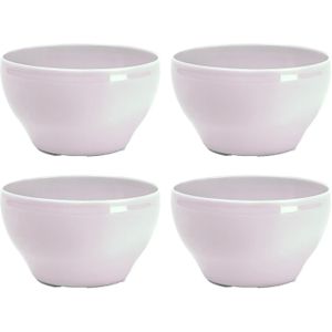 Plasticforte Kommetjes/schaaltjes - 10x - dessert/ontbijt - kunststof - D14 x 6.5 cm - Roze - 820 ML