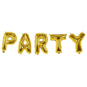 Boland - Verjaardag feest folie ballonenslinger met tekst PARTY 300 cm