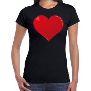 Hart t-shirt zwart voor dames - hart voor de zorg - cadeau shirts