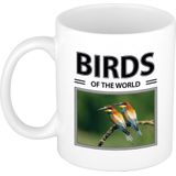 Dieren foto mok Bijeneter - 300 ml - birds of the world - cadeau beker / mok Bijeneter vogels liefhebber