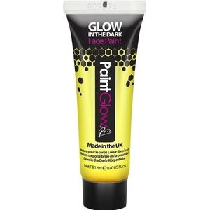 PaintGlow Face/Body paint - neon geel/glow in the dark - 10 ml - schmink/make-up - waterbasis