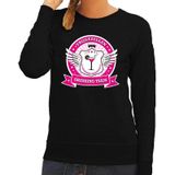 Zwart Vrijgezellen drinking team sweater / sweater zwart dames - vrijgezellenfeest kleding