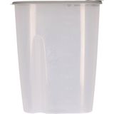 Voedselcontainer strooibus - 2x - grijs - 2,2 liter - kunststof - 20 x 9,5 x 23,5 cm