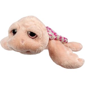 Suki Gifts pluche zeeschildpad Jules knuffeldier - cute eyes - roze - 24 cm - Hoge kwaliteit