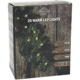 Set van 2x stuks kerst dennenslinger/dennenguirlande groen met verlichting 270 cm - Kerstverlichting - Guirlandes kerstversiering