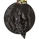 Halloween heksenhoed - met spinnenweb - one size - zwart/zilver - meisjes/dames - verkleed hoeden