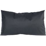 4x stuks bank/Sier kussens voor binnen en buiten in de kleur zwart 30 x 50 cm - Tuin/huis kussens