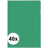 40x Insteekmap groen A4 formaat 21 x 30 cm - Kantoorartikelen