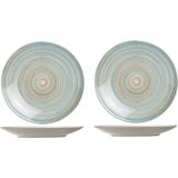 2x stuks diner bord Turbolino blauw 27 cm -  Dinerborden