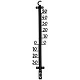 2x Buitenthermometers voor tuin / buiten 25 cm en 65 cm - zwart - buitenthermometers / temperatuurmeters