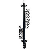 2x Buitenthermometers voor tuin / buiten 25 cm en 65 cm - zwart - buitenthermometers / temperatuurmeters