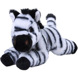 Pluche knuffel dieren Eco-kins zebra van 25 cm. Wildlife speelgoed knuffelbeesten - Cadeau voor kind/jongens/meisjes