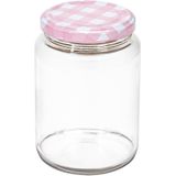 Hega Hogar Weckpot/voorraadpot Classico - 4x - 500 ml - kunststof - roze - D7 x H11 cm