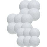 Pakket van 64x stuks deco sneeuwballen diverse formaten - 6 tot 10 cm - Winter sneeuw landschap onderdelen
