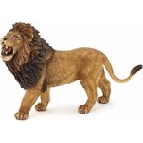 Plastic speelgoed dieren figuren setje 3x stuks leeuwen familie van vader/moeder en kind. Formaten zijn 15, 13 en 7 cm