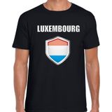 Luxemburg landen t-shirt zwart heren - Luxemburgse landen shirt / kleding - EK / WK / Olympische spelen Luxembourg outfit