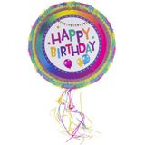 Funny Fashion Pinata van papier  - Happy Birthday thema - 50 x 50 cm - Feestartikelen Verjaardag