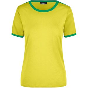 Geel met groen dames t-shirt
