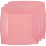 Santex Feest/verjaardag bordjes set - 40x stuks - roze - 18 cm en 23 cm