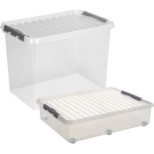 Sunware opslagboxen met deksel - 2x stuks - - 60 L en 72 L