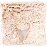 Habibi Warmte/magnetron opwarm kussen - nek/rug warmer - creme wit - 40 x 37 cm - pittenzak