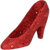 6x Kersthangers rode hakken/pumps 10 cm kerstboomversiering - Kerstversiering - Kerstornamenten rood