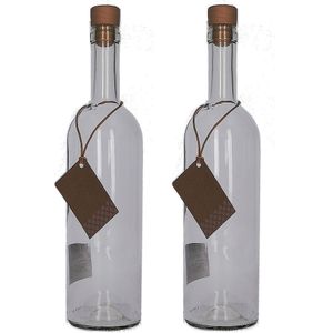 12x stuks glazen fles met kurk 750 ml - Glasflessen / flessen met kurk - Decoratie op opslag
