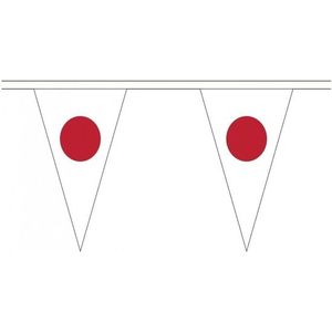 Japan landen punt vlaggetjes 5 meter - Japanse thema feestartikelen vlaggenlijnen versieringen