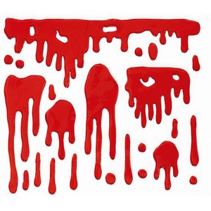Horror raamstickers bloed 25 x 25 cm - Halloween feest decoratie - Horror stickers