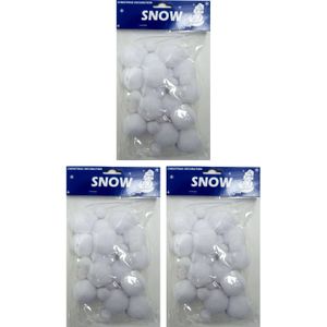 3x Sneeuwballen slingers 150 cm - Kerstslingers/sneeuwslingers - Sneeuwversiering/sneeuwdecoratie