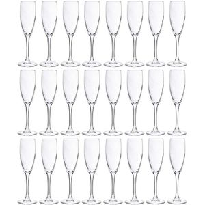 24x Champagneglazen/flutes 190 ml - 19 cl - Champagne glazen - Champagne drinken - Champagneglazen van glas