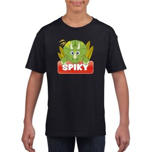 Spiky de dinosaurus t-shirt zwart voor kinderen - unisex - dino shirt - kinderkleding / kleding
