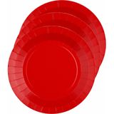 Santex Feest/verjaardag borden set - 40x stuks - rood - 17 cm en 22 cm