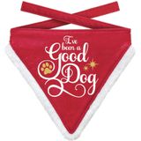 Kerst bandana/sjaaltje -voor grote honden -Good Dog - 22,5x18,5 cm -accessoires huisdieren