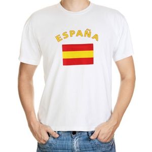 Wit t-shirt Spanje heren