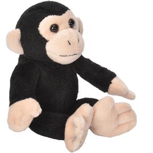Pluche knuffel dieren Chimpansee aap van ongeveer 13 cm - Speelgoed apen knuffelbeesten