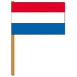 4x Nederlandse luxe zwaaivlaggen 30x45 cm