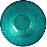 Vivalto Kommetjes/serveer schaaltjes/soepkommen - 8x - Murano - glas - D15 x H6 cm - turquoise blauw - Stapelbaar