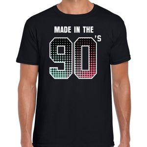Nineties feest t-shirt / shirt made in the 90s - zwart - voor heren - dance kleding / 90s feest shirts / verjaardags shirts / outfit