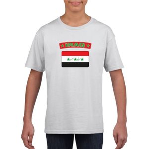 Irak t-shirt met Irakese vlag wit kinderen