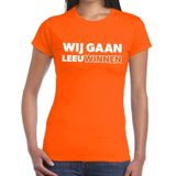 Nederland supporter t-shirt Wij gaan Leeuwinnen oranje dames - landen kleding