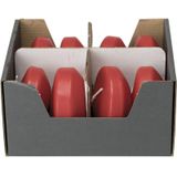 8x Rode grote drijfkaarsen 8 cm 8 branduren - Geurloze kaarsen rood - Woondecoraties kaarsen - Drijfkaarsen groot