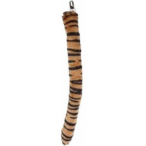 Pluche tijger verkleed staart van 50 cm - tijgerpak accessoires.